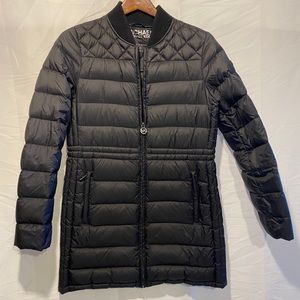 Micheal Kors Mid length black puffer coat❤️